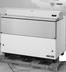 Thumbnail image #4 for True 12-Crate Mobile Milk Cooler Cart, Forced-Air Cooling, Stainless Steel Lid, White Vinyl Exterior