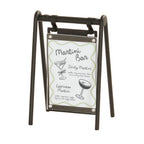 Thumbnail image #1 for Cal-Mil Onyx 23160-47-13 Rectangular Hanging Signage with Clear Acrylic, Black Powder-Coated Metal, 5.5"W x 3"D x 10"H