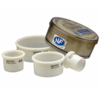 Thumbnail image #1 for Matfer Bourgeat Exoglass 150103 Round Plain Pastry Cutter Set, 8 Sizes, Plastic, 1-3/8"H