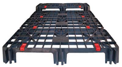 Product image #5 for Quantum EZ Lock Vented Dunnage Platform Rack & Pallet, 12 x 40 x 6 Inches, Black, 2,500 lb. Capacity