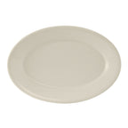 Thumbnail image #1 for Tuxton China Reno TRE-047 Ceramic Platter, 14-3/4" x 8-5/8", Oval, Wide Rim, Rolled Edge Case of 6
