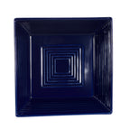 Thumbnail image #1 for CAC China Tango TG-B6-CBU Square Porcelain Pasta Bowl, 15 oz, 6 inch, Cobalt Blue, Embossed Case of 2 Dozen
