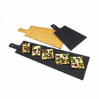 Thumbnail image #1 for Cal-Mil 1535-12-13 Rectangular Bread Serving Board with Handle, 11-3/4" x 8", Black Composite Case of 3