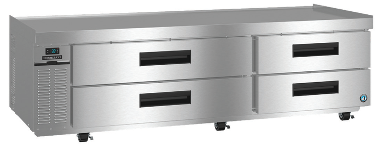 Product image #2 for Hoshizaki Steelheart Two-Section Refrigerated Equipment Stand with 4 Drawers, 85 Inches Wide