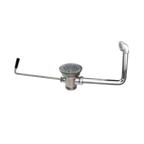 Thumbnail image #1 for Component Hardware Top-Line D55-7515 Universal Twist Handle Waste Outlet, 3-1/2" Sink Opening, 1-1/4" Overflow, Stainless Steel
