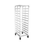 Thumbnail image #1 for Winholt Equipment AL-1812BP-XB Mobile Aluminum Pan Rack, 12-Pan Capacity, 18 x 26 in Sheet Pans, Open Sides, Full Height