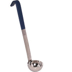 Thumbnail image #1 for AllPoints Foodservice Parts & Supplies Kool Touch 1371121 2 oz Stainless Steel Ladle with 10" Blue Plastic Handle