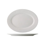 Thumbnail image #1 for CAC China Grand Canyon GDC-14 Porcelain Oval Platter, 12-3/4-inch, Bone White 1 Dozen
