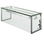 Thumbnail image #1 for USR Brands Prepline PSG-LT-74 Heated Flat Glass Sneeze Guard for Steam Table, 72"W, Stainless Steel Frame