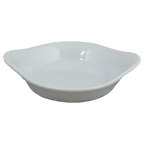 Thumbnail image #1 for Vertex China Signature ARG-F3 Miniature China Rarebit & Gratin Dish, 3-3/8", Eared, Deep, Bright White Case of 4 Dozen