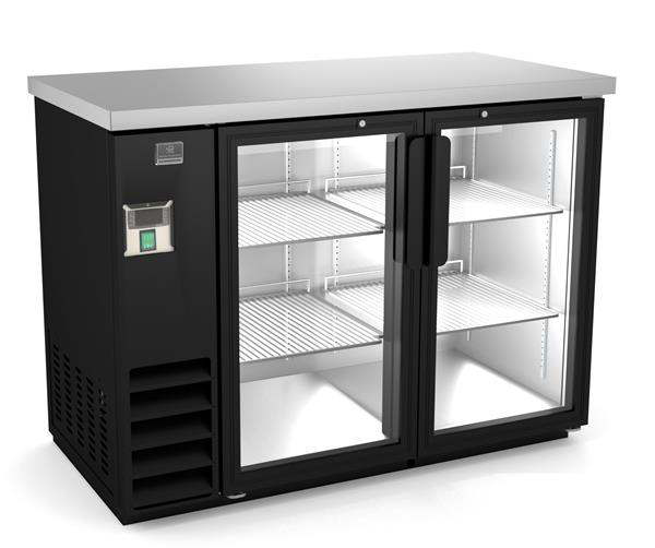 Product image #5 for Kelvinator Commercial 49-Inch 2-Glass Door Back Bar Refrigerator, Side-Mounted Self-Contained Refrigeration, 12.5 Cu. Ft., Black