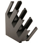 Thumbnail image #1 for AllPoints Foodservice Parts & Supplies 76385 3-Compartment Beverage Lid and Cup Organizer Stand, Black Polystyrene