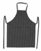 Thumbnail image #2 for Signature Chef Full-Length Bib Apron with 2 Waist Pockets, Chalk Stripe