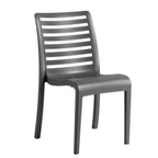 Thumbnail image #1 for Grosfillex Astoria UT944002 Outdoor Stacking Side Chair, Polypropylene, Charcoal Case of 16