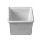 Thumbnail image #1 for G.E.T. Bugambilia IS012BB Salad Bar Bowl, 23.67 oz., 3-7/8" Square x 4-1/4" Deep, Cast Aluminum with Resin Coating, Solid Black