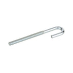 Thumbnail image #1 for AllPoints Foodservice Parts & Supplies 261982 Range J-Hook, 3-3/4 in L x 7/8 in, 1/4-20 Thread, Nickel-Plated Steel