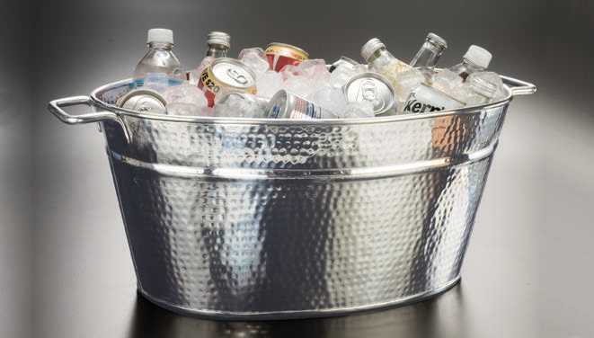 Product image #4 for American Metalcraft Hammered 18/8 Stainless Steel Party Tub, 25.25 Qt.