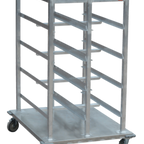 Thumbnail image #1 for Steril-Sil Company E1-BSC-16 Mobile 4-Tier Silverware Basket Storage Rack, 44" Wide