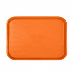 Thumbnail image #1 for Thunder Group PLFFT1014RR Rectangular Polypropylene Fast Food Tray, Orange, 10-1/2" x 13-5/8" Case of 48