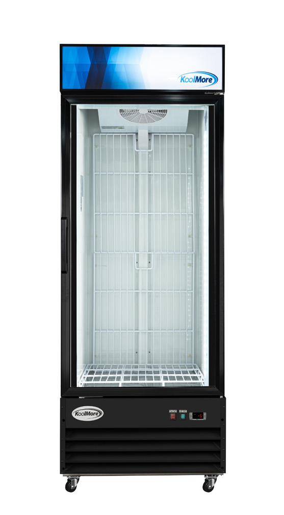 Product image #5 for KoolMore 31-Inch Indoor Single Glass Door Ice Merchandiser Freezer, 25.6 Cu. Ft., Black