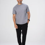 Thumbnail image #1 for Chef Works SHS01-LTG-2XL Unisex Light Gray Short-Sleeve Crew Shirt, 2XL