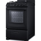 Thumbnail image #1 for Summit Commercial Summit Appliance RG2402B 24-Inch Gas Range with 2.9 cu. ft. Oven, Sealed Burners and Broiler Compartment