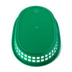 Thumbnail image #2 for New Star Foodservice Inc. 44027 Fast Food Basket, 10-1/2" x 7", Stackable, Oval, Plastic, Green Case of 3 Dozen