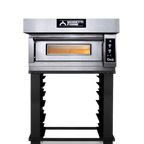 Thumbnail image #2 for AMPTO Moretti Forni ID-M 72.72 Electric Single-Deck Pizza Oven with Digital Controls, Refractory Stone Deck, Stainless Steel Exterior