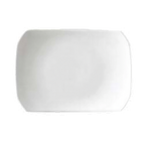 Thumbnail image #1 for Vertex China Rubicon RB-R16 Rectangular China Pedestal Platter, 10-1/2", Polished Foot, Magnesium-Reinforced Body 1 Dozen
