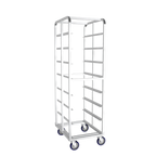 Thumbnail image #1 for Winholt Equipment AL-1808BP-XB-5PU Aluminum Mobile Pan Rack, 8-Pan Capacity, Open Sides, for 18" x 26" Trays
