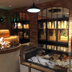 Thumbnail image #1 for Oscartek Gala GALA CC1400-2T Cheese & Charcuterie Deli Case, 58.25-Inch, Dual Medium Temperature, Stainless Steel, Curved Glass