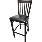 Thumbnail image #1 for Oak Street SL4279-1 Commercial Bar Stool, Black Steel Jailhouse Back, Seat Ships Unattached