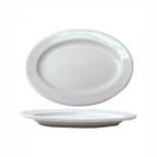 Thumbnail image #1 for International Tableware Bristol BL-13 Porcelain Oval Platter, 11-1/2" x 8-5/8", Wide Rim, Rolled Edge Case of 2 Dozen