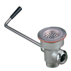 Thumbnail image #1 for Component Hardware Encore D50-7210 Twist Handle Waste Outlet with Overflow, 3-1/2" Sink Opening, 2" Drain Outlet, Flat Strainer