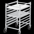 Thumbnail image #4 for Channel Manufacturing 425AKD Half-Height Aluminum End-Load Bun Pan Rack, 9 Full-/18 Half-Pan Capacity, 3-Inch Spacing, with Casters