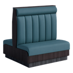 Thumbnail image #1 for ATSMFG ATS AT&S-AD-KR48-6CHHR GR5/COM Double Upholstered Booth, 48"L x 48"H, 6-Channel Headroll Back