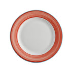 Thumbnail image #1 for G.E.T. Corona, Calypso PA1602902324 9" Round Porcelain Plate, Rolled Edge, Blue Edge Case of 2 Dozen
