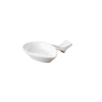 Thumbnail image #1 for CAC China Accessories CN-A2 Porcelain Spoon and Chopstick Stand, Super White, 3-3/4"L x 3-1/4"W x 1/2"H Case of 6 Dozen