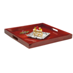 Thumbnail image #1 for G.E.T. RST-2020-M . . 21" Square Hardwood Room Service Tray, 2" Deep, Mahogany Case of 2