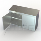 Thumbnail image #1 for AERO Manufacturing WHC-60 Wall-Mount Stainless Steel Cabinet with Hinged Doors, 60"W x 15"D x 32-1/2"H, 1 Shelf