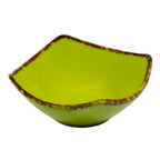 Thumbnail image #1 for Vertex China Woodland WLG-N4 4 oz Square Porcelain Bowl, Gloss Sage Finish, Hand-Painted Rim Case of 3 Dozen