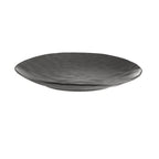 Thumbnail image #2 for CAC China RFR-21 12" Round Porcelain Plate with Curved Edge, Dark Green Reactive Glaze 1 Dozen