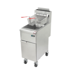 Thumbnail image #1 for Hurakan by Equip.me HKN-FXF50EW(LPG) Floor Fryer, LPG/Propane, 4 Burners, 21.4–25 L Capacity, Stainless Steel