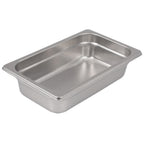 Thumbnail image #1 for Stanton Trading SP-1402 Quarter-Size Solid Stainless Steel Steam Table Pan, 2-1/2" Deep, Anti-Jam Case of 24