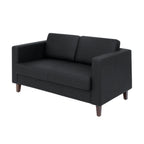 Thumbnail image #1 for Flash Furniture Hercules - Artemis ZB-8921-2S-BLK-GG Reception Loveseat, Black LeatherSoft Upholstery with AC, USB and USB-C Ports