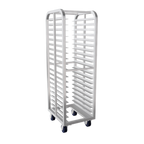 Thumbnail image #1 for Winholt Equipment AL-1815B-LC Aluminum Mobile Pan Rack, Full Height, 15-Pan Capacity, Locking Casters
