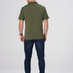 Thumbnail image #2 for Chef Works SBU01-MIL-2XL Men's Short-Sleeve Kitchen Work Shirt, Military Green, 2XL, Snap-Front with Mesh Back