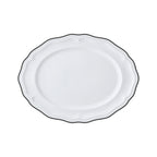 Thumbnail image #1 for Steelite International Folio, Porcelain 62587FP818 Porcelain Oval Platter, 9" x 6.75", Black Line Case of 2 Dozen