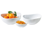 Thumbnail image #1 for G.E.T. Coralline CS-1198-CN-W 4 Qt White Melamine Triangular Bowl Case of 3