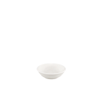 Thumbnail image #1 for Vertex China Vista VRE-D37 White Porcelain Sauce Dish, 3 oz, 3-3/4 in, Rolled Edge Case of 6 Dozen